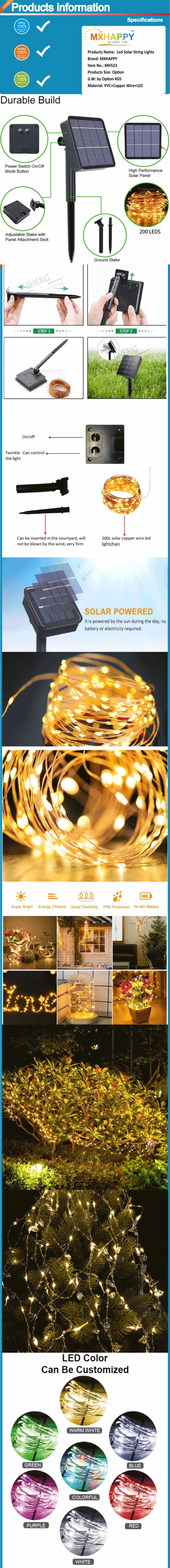 Led Solar String Lights