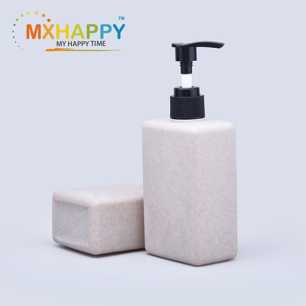 Bottle Straw Degradable Material Shampoo Bottle Plastic Cosmetic Packaging Lotion Pump Bottle 100ML 250ML 500ML